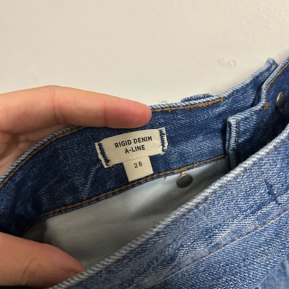 Maxwell Rigid Denim A Line Jean Skirt - Picture 4 of 4